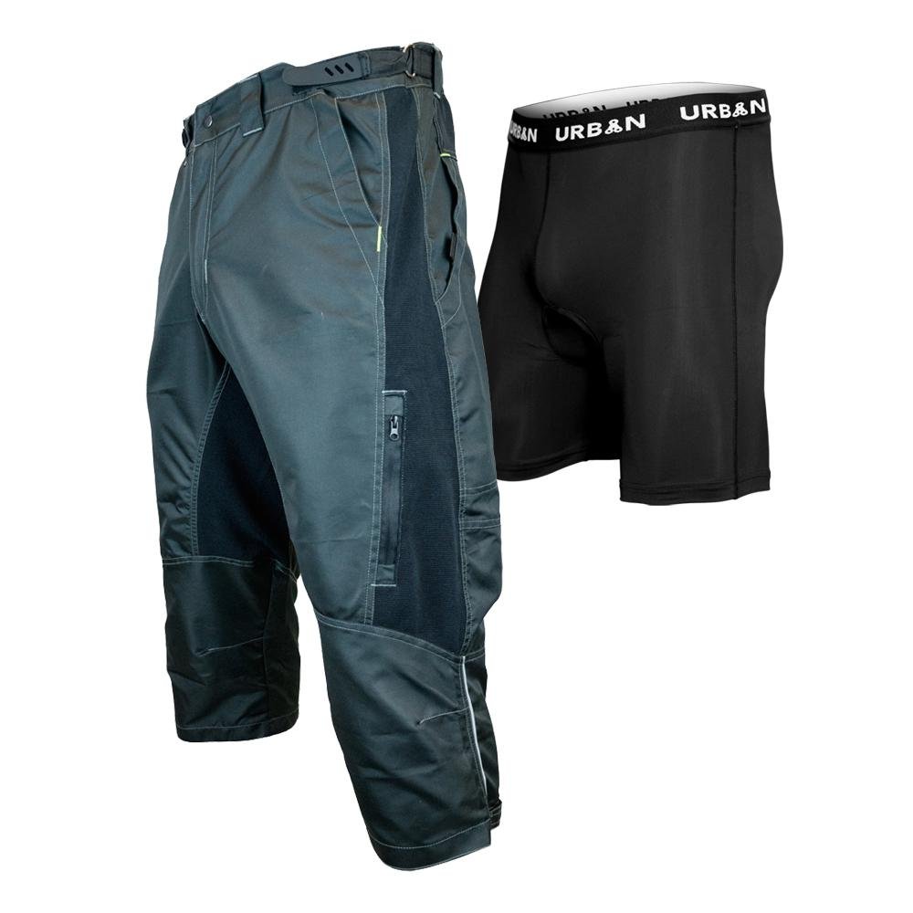 Men's Pro Padded Cycling Shorts with Hidden Cargo Pockets - Urban Cycling  Apparel