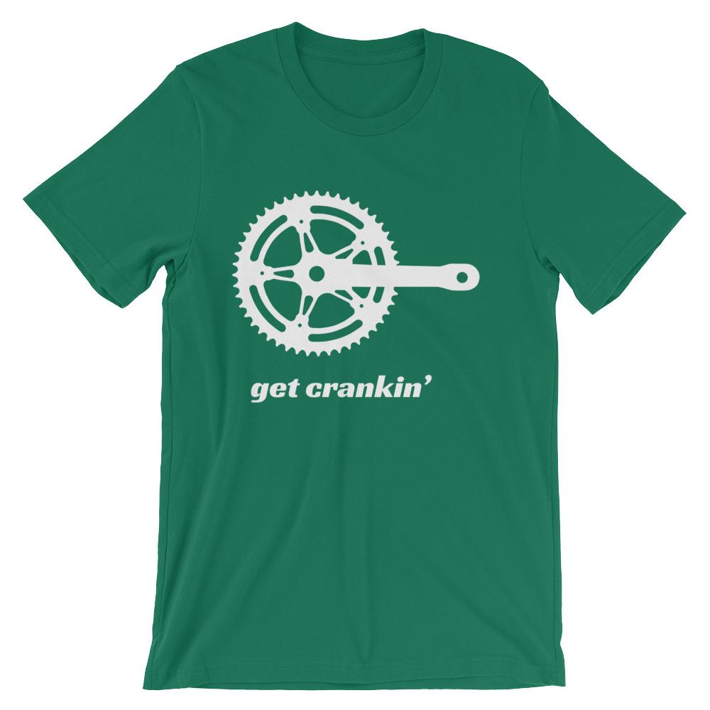Get Crankin' unisex short sleeve bicycle t-shirt - Urban Cycling Apparel