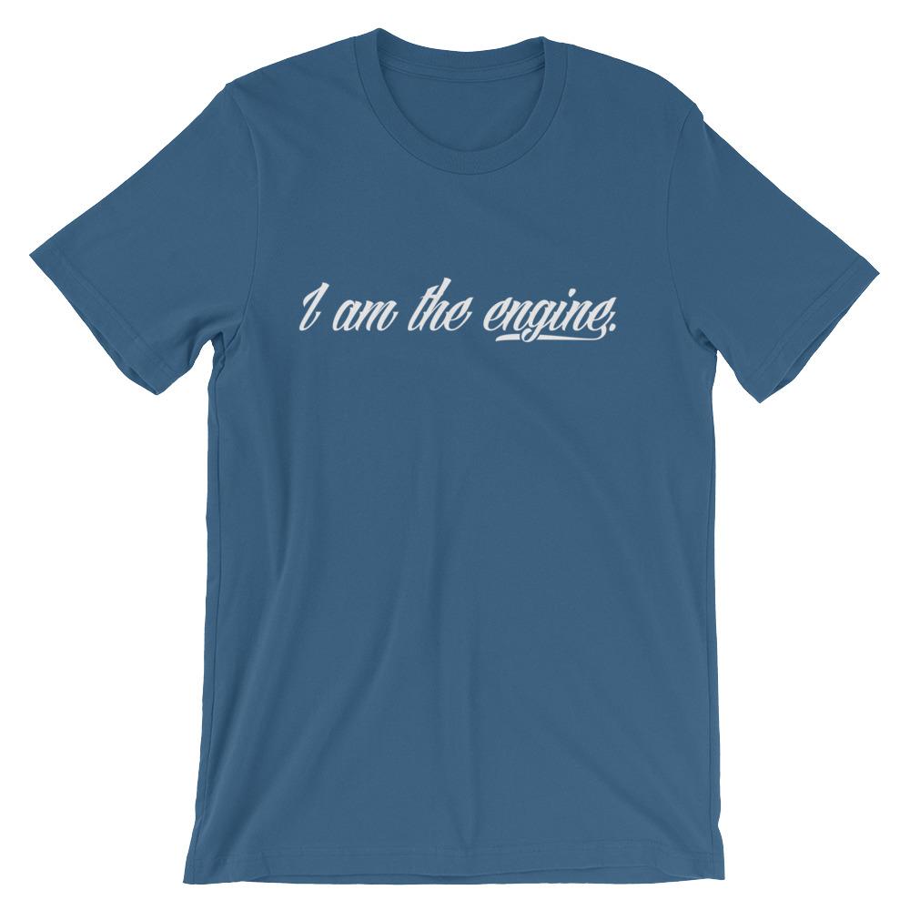 "I Am The Engine" Unisex short sleeve t-shirt - Urban Cycling Apparel