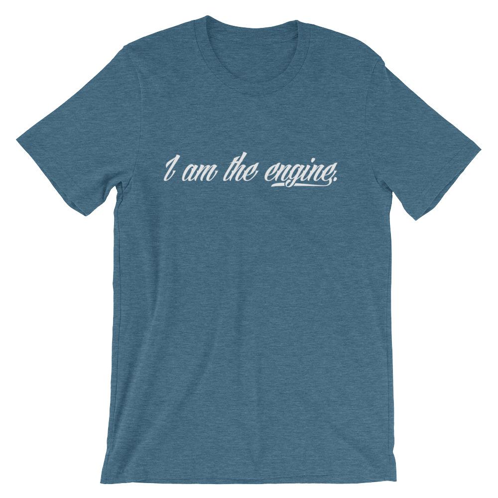 "I Am The Engine" Unisex short sleeve t-shirt - Urban Cycling Apparel