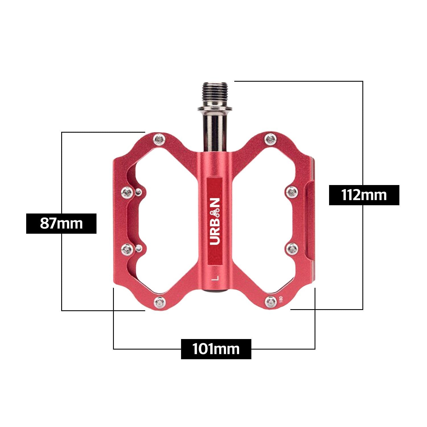 red pedals mtb Lightweight Flat Platform MTB Pedals