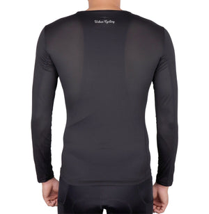Men's Mesh Base Layer - Black Long Sleeve Cycling Undershirt - Urban Cycling Apparel