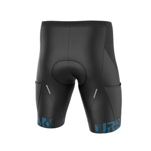 Men's Pro Padded Cycling Shorts with Hidden Cargo Pockets - Urban Cycling Apparel