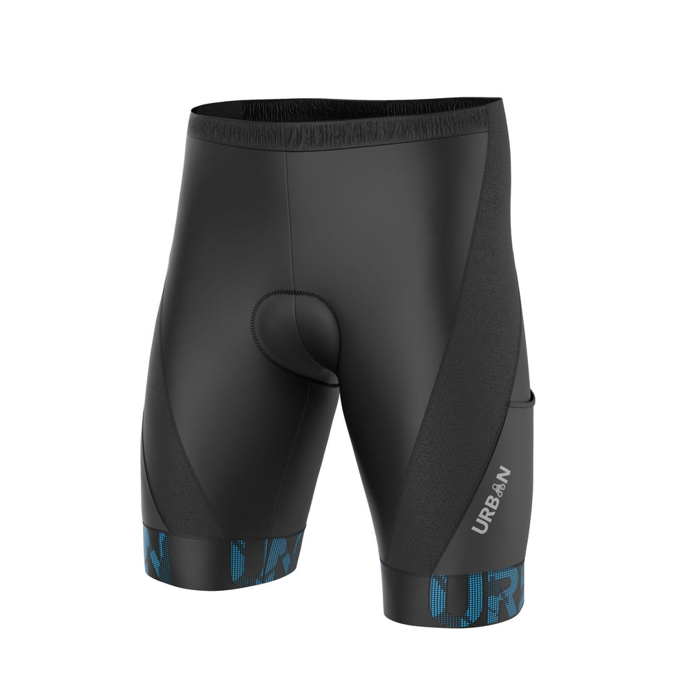 Men's Pro Padded Cycling Shorts with Hidden Cargo Pockets - Urban Cycling Apparel