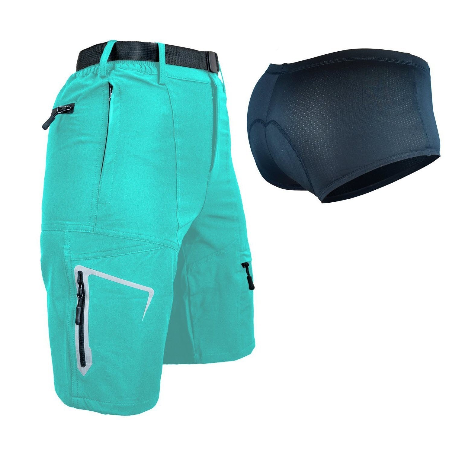 The Grinder Women's Mountain Bike MTB Shorts with Zip Pockets, Loose Fit, and Dry-Fast