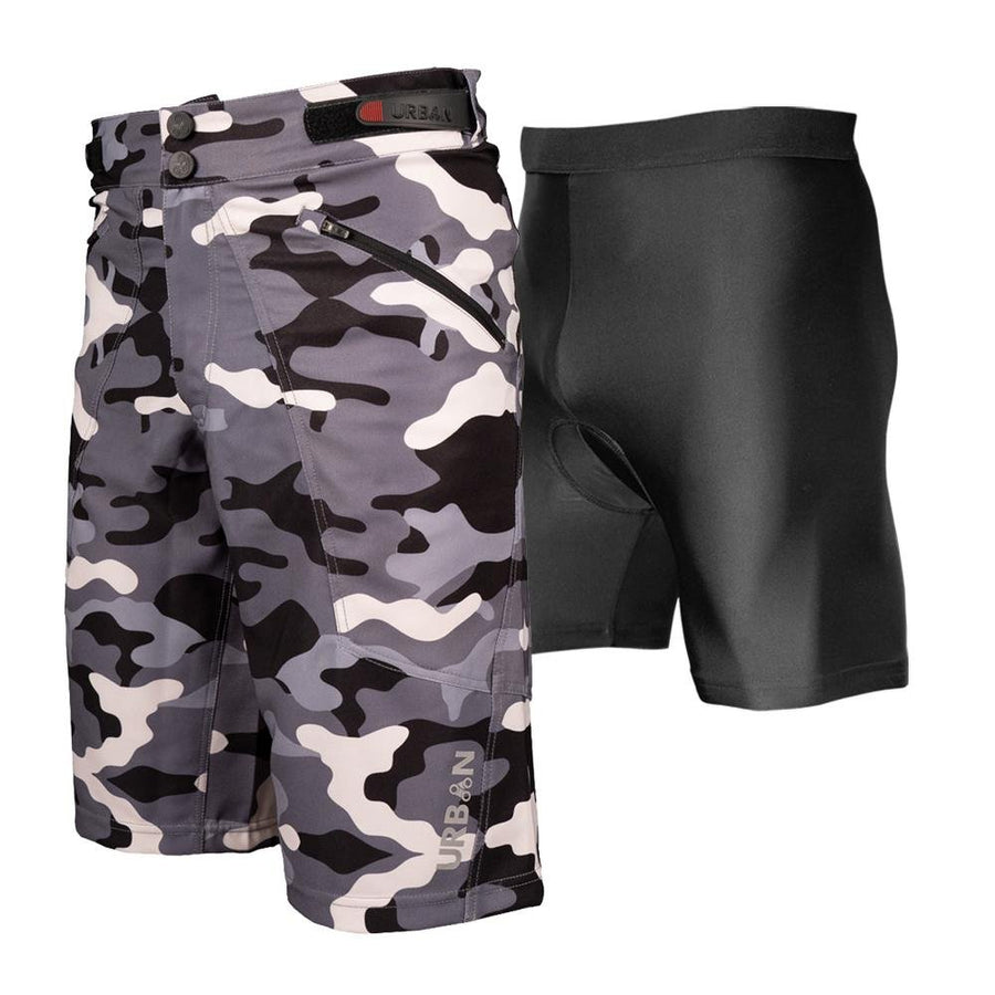  Urban Cycling Apparel Youth Single Tracker - Kids Mountain Bike  MTB Cargo Shorts Bundle with Detachable Padded Undershorts (Youth Size 14)  Black : Clothing, Shoes & Jewelry