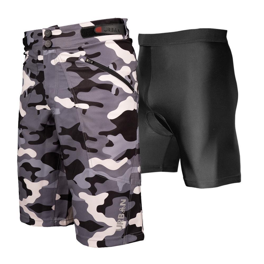 The Shredder Youth Camo- Youth MTB Off Road Cycling Shorts With
