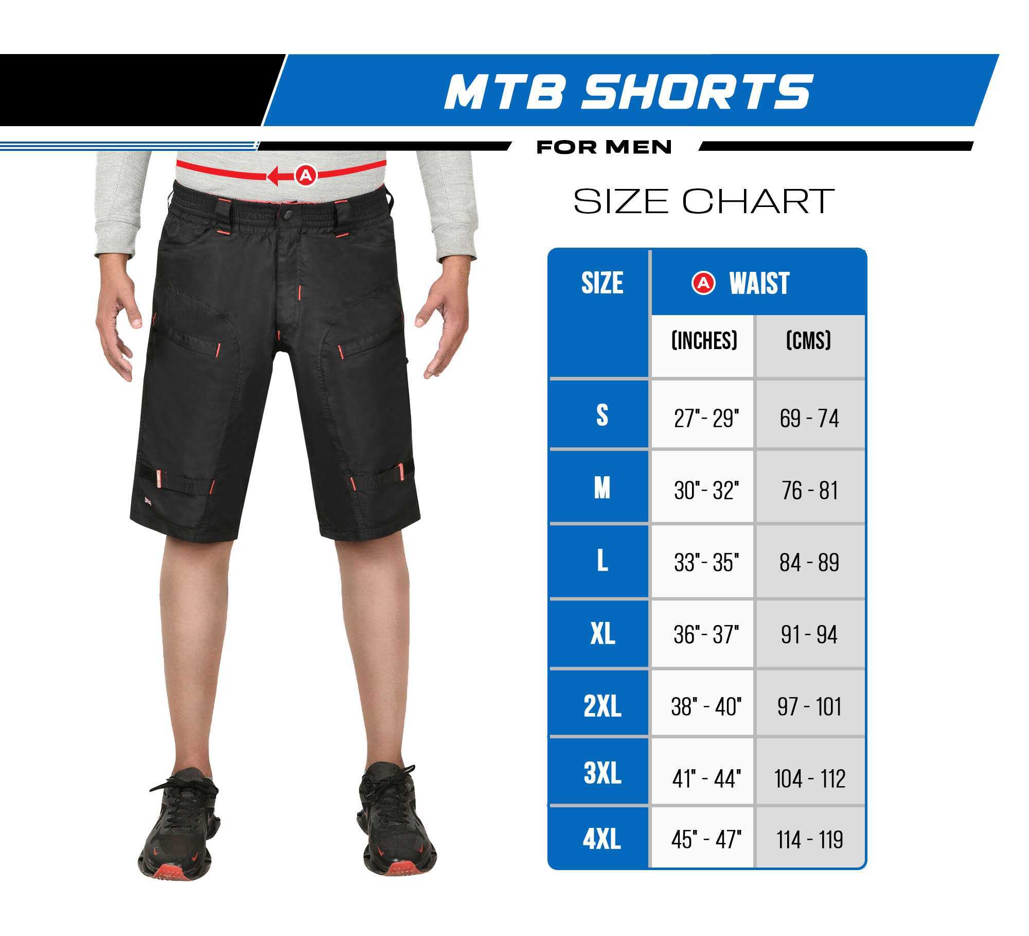 MTB Shorts Men's Bicycle Pants Detachable Compression Padded Shorts  Included