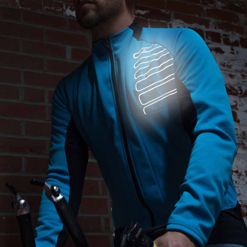 silver reflective cycling jacket