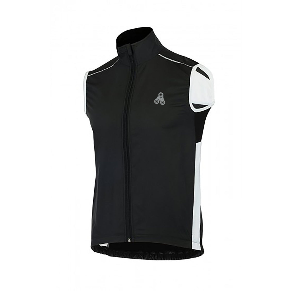 black cycling gilet