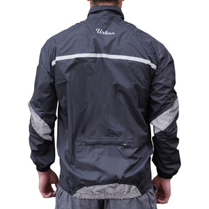 Urban Windproof & Waterproof Commuters Men's Cycling Jacket - Black - Urban Cycling Apparel