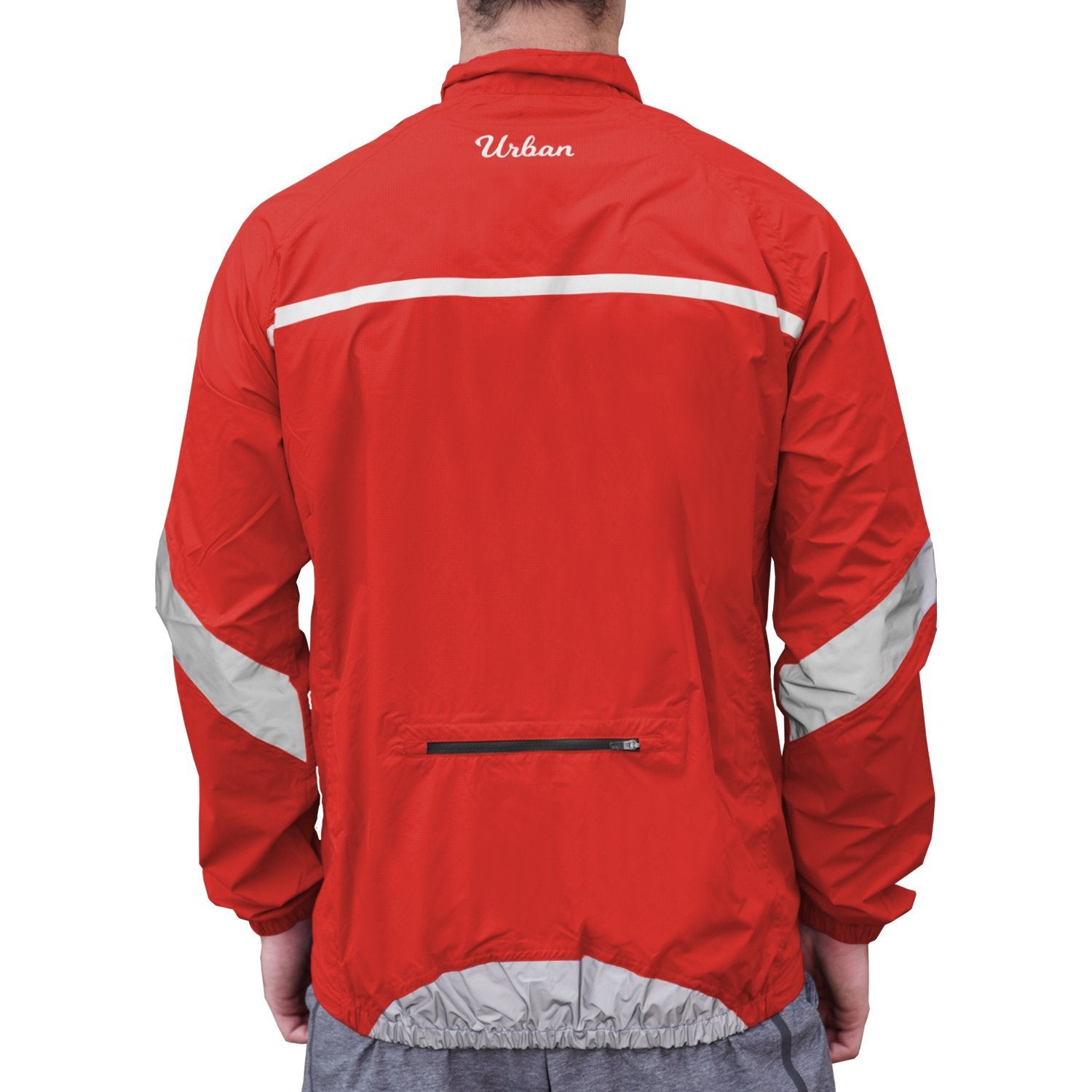 Urban Windproof & Waterproof Commuters Cycling Jacket - Orange - Urban  Cycling Apparel