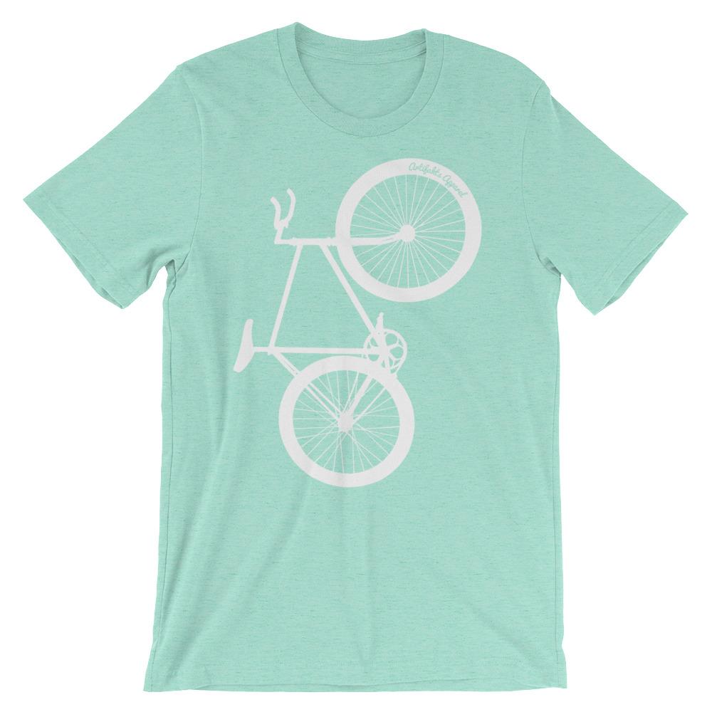 White Big Wheelie Unisex short sleeve t-shirt - Urban Cycling Apparel