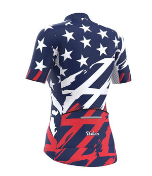 Women's All American Short Sleeve Jerseys / Bib Shorts - Urban Cycling Apparel