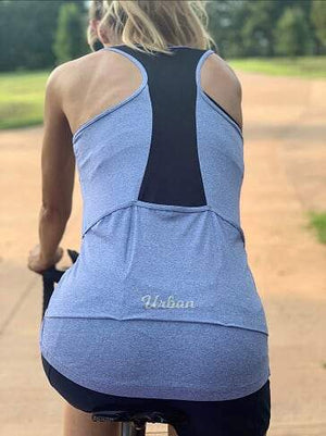 Women's Cycling/Running Racerback Tank Top with Pockets - Urban Cycling Apparel